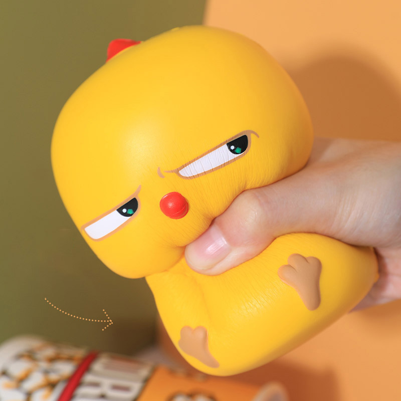 SHI CHEN Đồ Chơi Nắn Bóp Đàn Hồi Giảm stress Hình Chú Gà Vàng