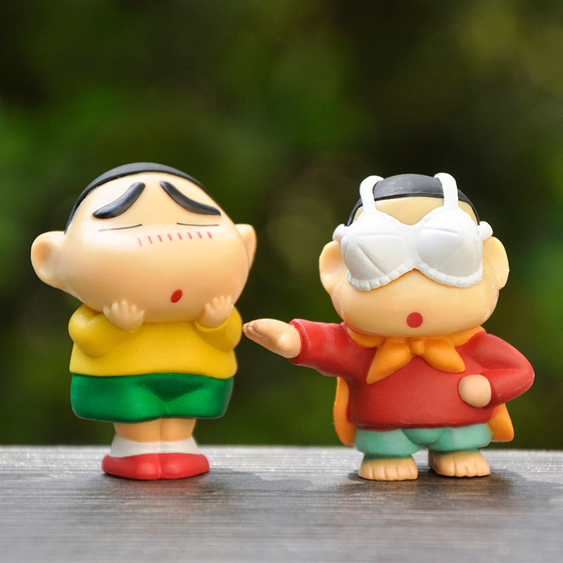 10 cái / bộ anime crayon shin-chan hình nohara shinnosuke phim hoạt hình q phiên bản kawaii pvc action figures mô hình búp bê đồ chơi trẻ em quà tặng