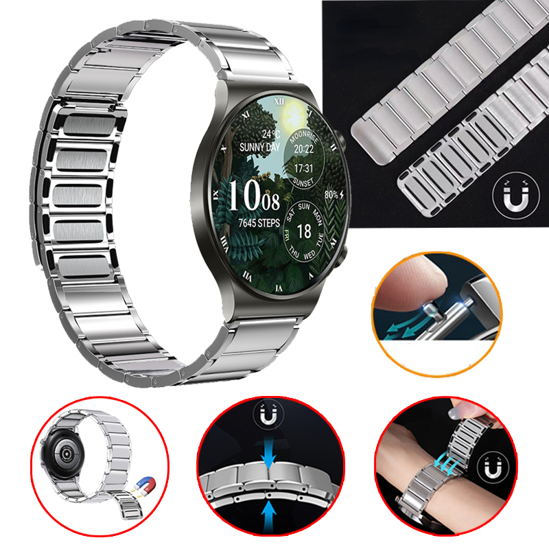 22mm 20mm magnetic easy fit strap thép không gỉ thay thế dây đeo cổ tay cho samsung galaxy watch 3 4 classic 5 5pro 6 6classic
