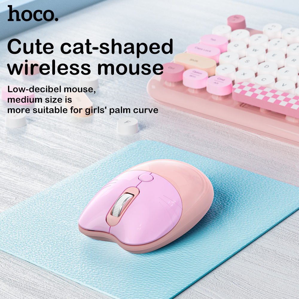 Bộ bàn phím hoco 104 phím bàn phím không dây nút đầy màu sắc chuột phù hợp với bàn phím chuột cho máy tính xách tay bàn phím di động