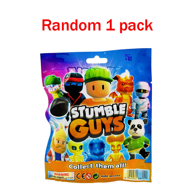 Ngẫu nhiên 1pack stumble guys figure game toy phiên bản q búp bê mô hình pvc có thẻ bức tượng hành động trẻ em xmas quà tặng sinh nhật