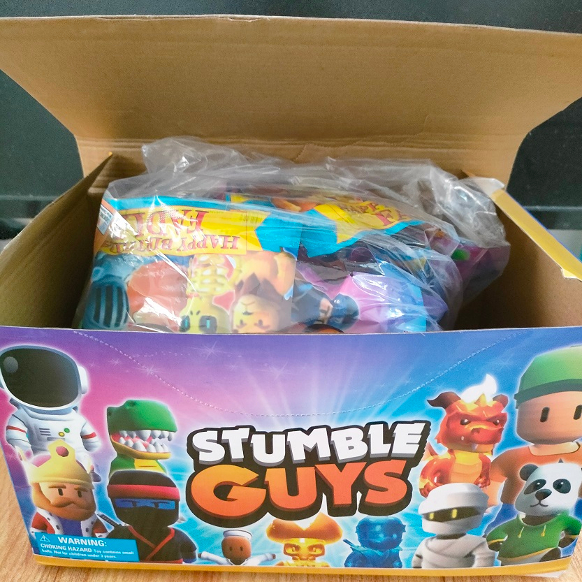 Ngẫu nhiên 1pack stumble guys figure game toy phiên bản q búp bê mô hình pvc có thẻ bức tượng hành động trẻ em xmas quà tặng sinh nhật