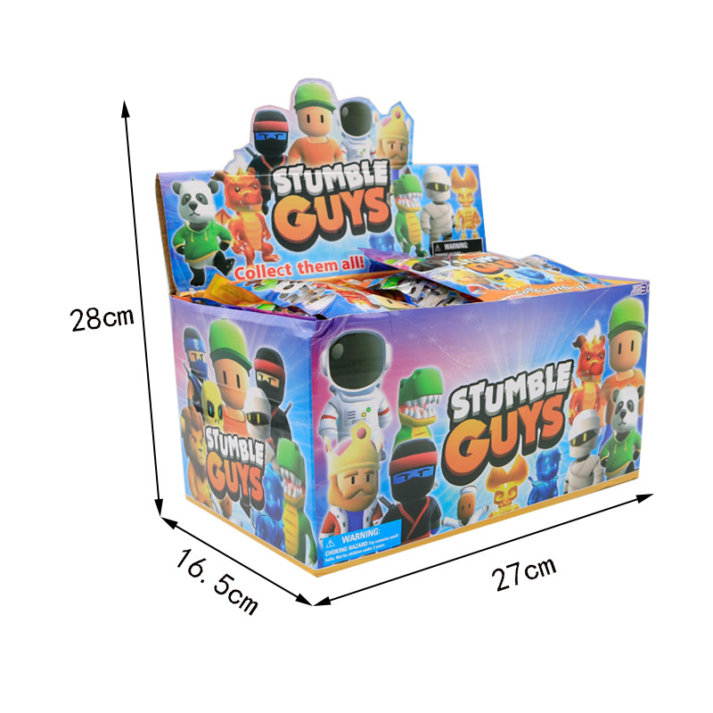 Ngẫu nhiên 1pack stumble guys figure game toy phiên bản q búp bê mô hình pvc có thẻ bức tượng hành động trẻ em xmas quà tặng sinh nhật