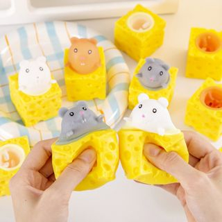 Vui nhộn pop up bóp đồ chơi cheese mouse cup block toy kids cartoon đồ chơi giảm căng thẳng