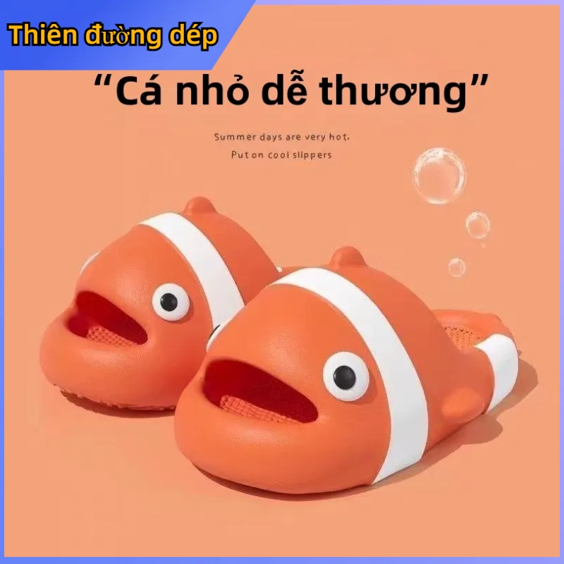 Thời trang mùa hè Dép cá hề Nemo 、dép cá koi đế bánh mì siêu nhẹ cho người lớn【luyoo37】