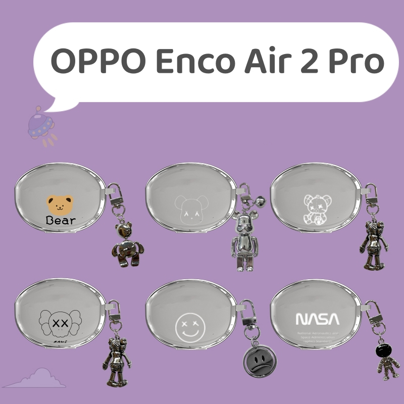 Vỏ Bảo Vệ Hộp Sạc Tai Nghe OPPO Enco Air 2 Pro OPPO Enco Air2 Pro Hình Gấu Hoạt Hình Dễ Thương Kèm Móc Khóa