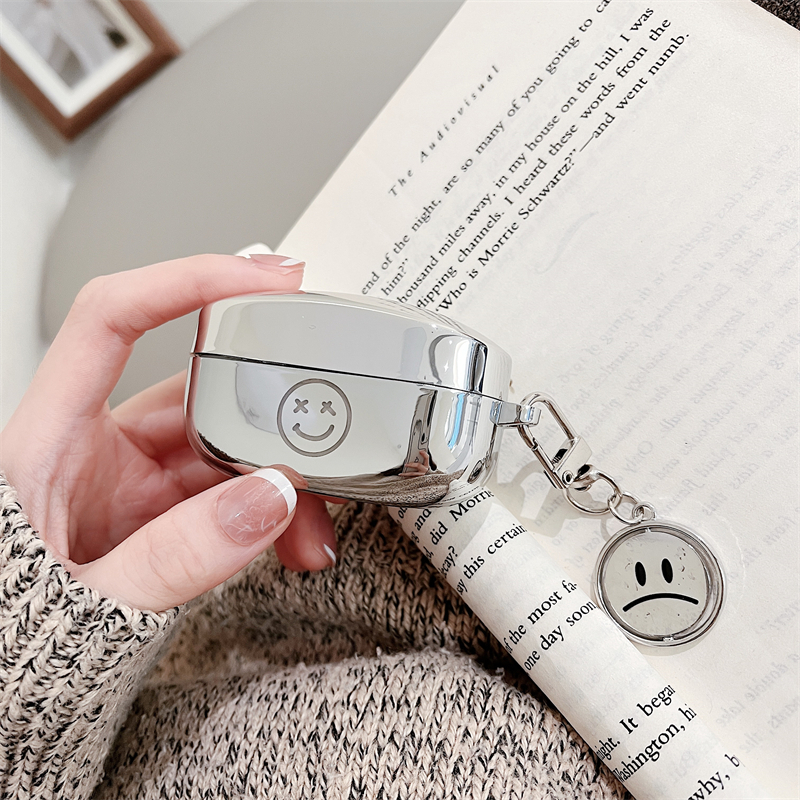 Vỏ Bảo Vệ Hộp Sạc Tai Nghe Sony WF-1000XM4 Hình Chú Gấu Cười Dễ Thương Kèm Móc Khóa Tiện Dụng