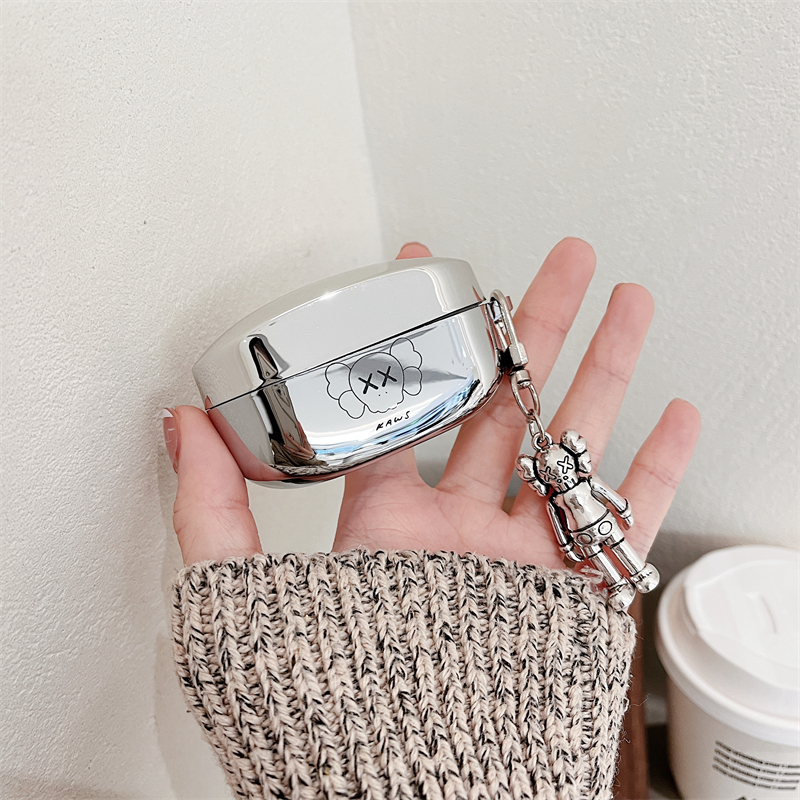 Vỏ Bảo Vệ Hộp Sạc Tai Nghe Sony WF-1000XM4 Hình Chú Gấu Cười Dễ Thương Kèm Móc Khóa Tiện Dụng