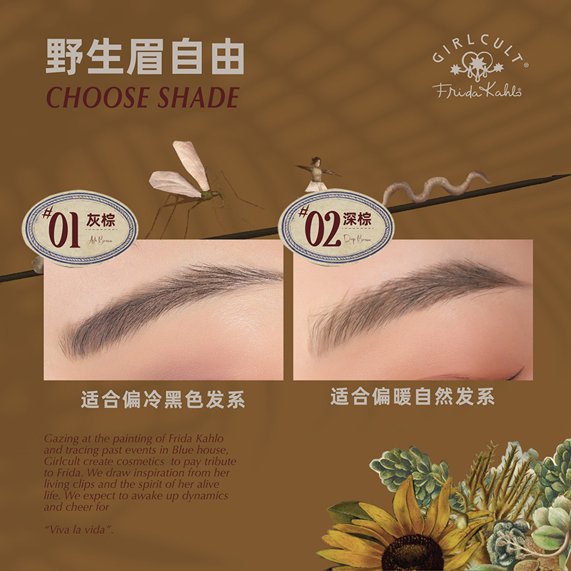 Girlcultxfrida Bút Kẻ Mắt Vẽ Lông Mày Không Lem Tự Nhiên Lâu Trôi