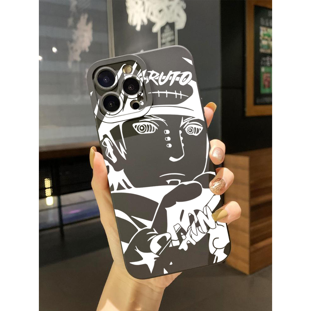 Đối với samsung galaxy s22 plus note 20 ultra s21 fe s20 naruto uchiha obito square edge cover full len protective case