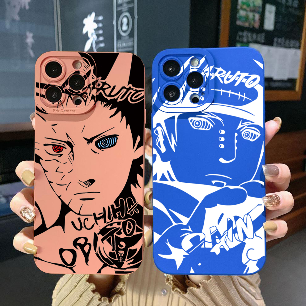 Đối với samsung galaxy s22 plus note 20 ultra s21 fe s20 naruto uchiha obito square edge cover full len protective case