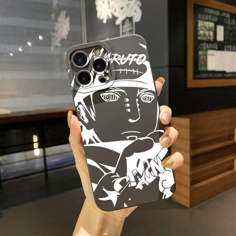 Đối với samsung galaxy s22 plus note 20 ultra s21 fe s20 naruto uchiha obito square edge cover full len protective case