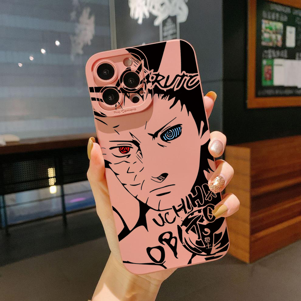 Đối với samsung galaxy s22 plus note 20 ultra s21 fe s20 naruto uchiha obito square edge cover full len protective case