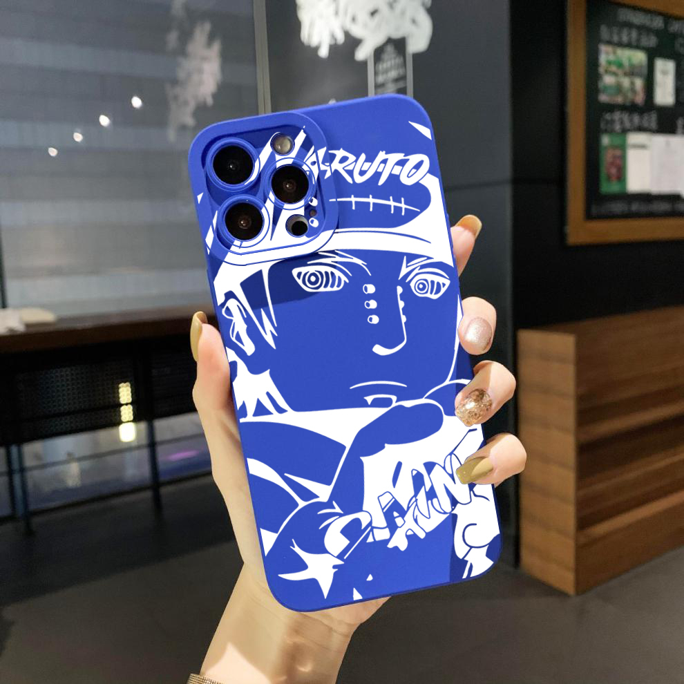 Đối với samsung galaxy s22 plus note 20 ultra s21 fe s20 naruto uchiha obito square edge cover full len protective case