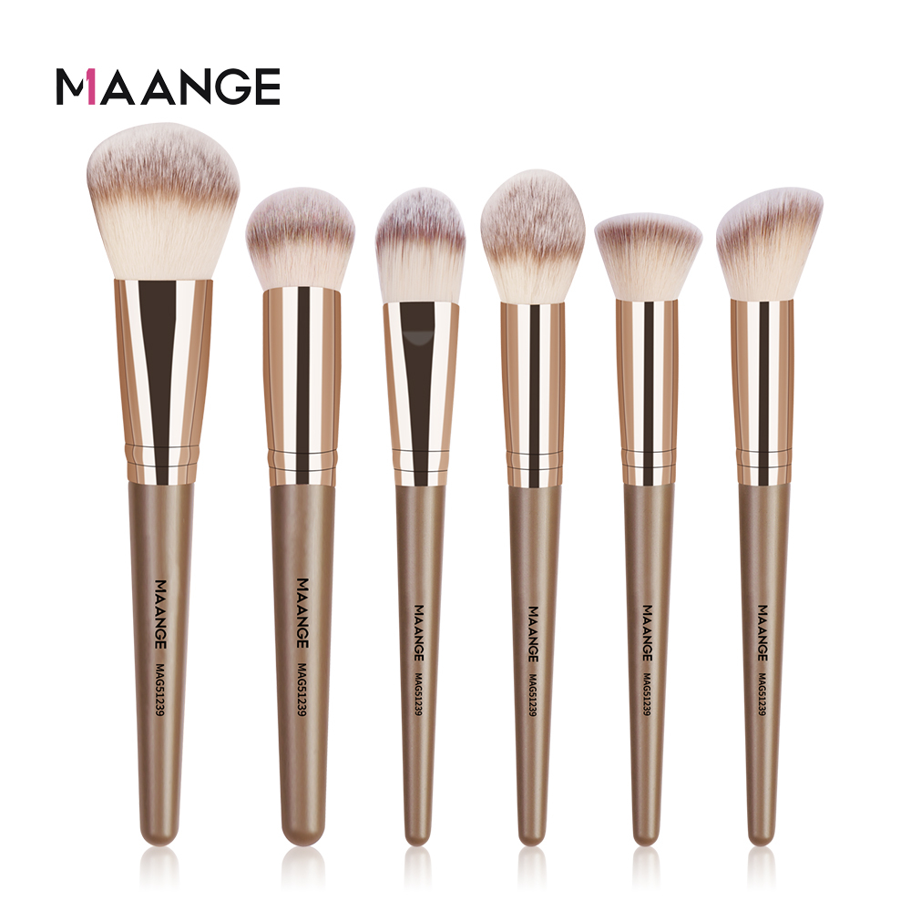 MAGEFY 6 Piece Professional Soft Bristle Makeup Brush Set