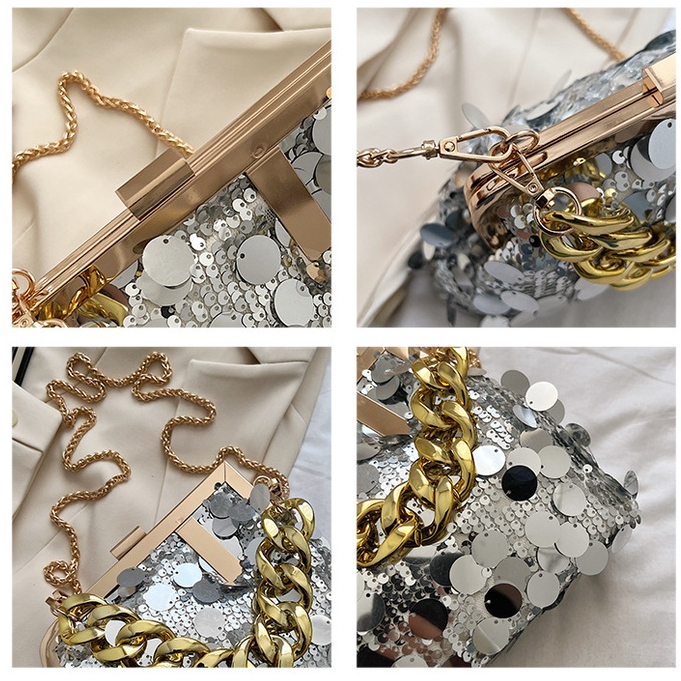 Túi Đeo Chéo Đính Kim Tuyến Lấp Lánh Thời Trang Mới 2023 Dành Cho Nữ