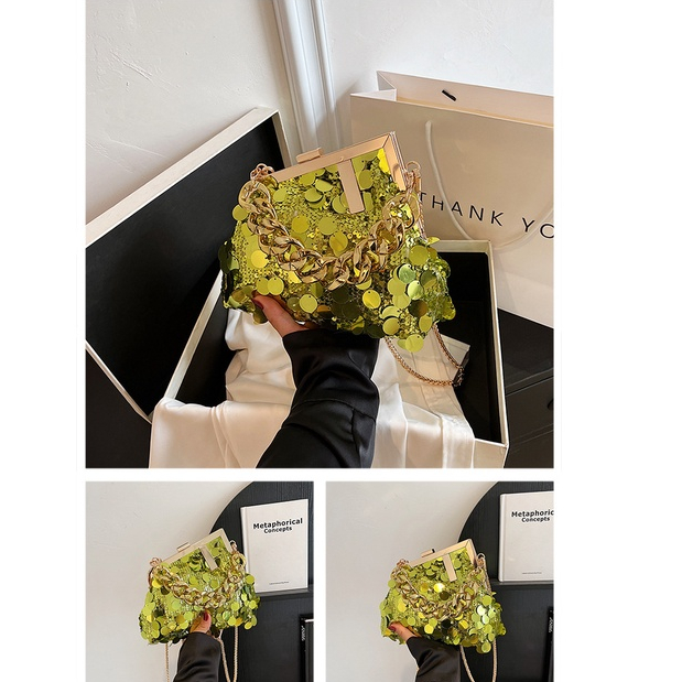 Túi Đeo Chéo Đính Kim Tuyến Lấp Lánh Thời Trang Mới 2023 Dành Cho Nữ