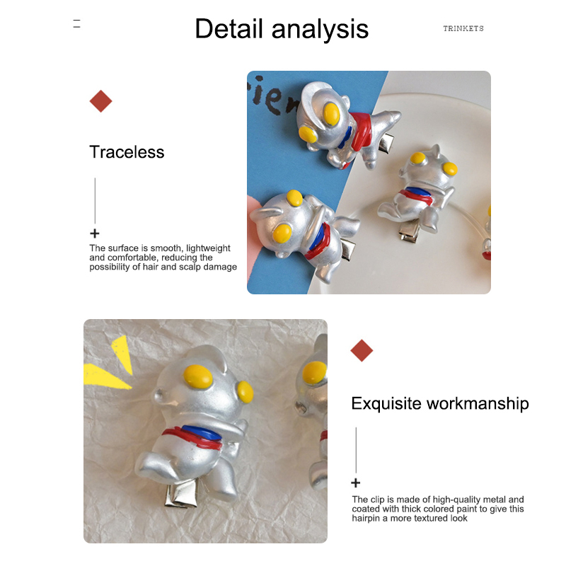 🌸🌸Kẹp Tóc Hình Ultraman Dễ Thương Cho Nữ