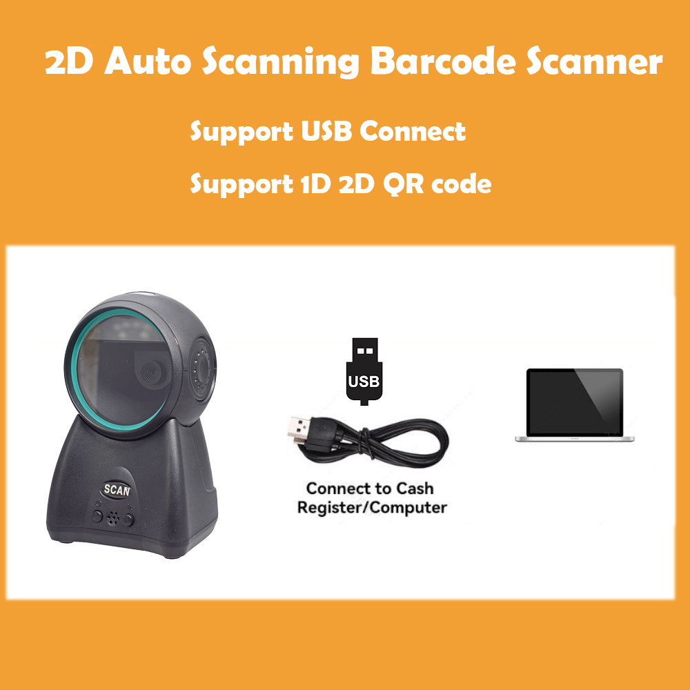 Siêu thị tự động quét đầu đọc mã vạch máy quét mã vạch 1d 2d mã qr máy quét mã thanh toán