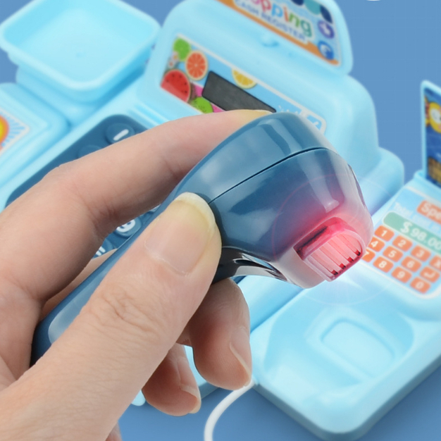 Mô hình máy tính tiền cửa hàng tiện lợi mini trẻ em mô phỏng máy tính tiền siêu thị đồ chơi nhà chơi