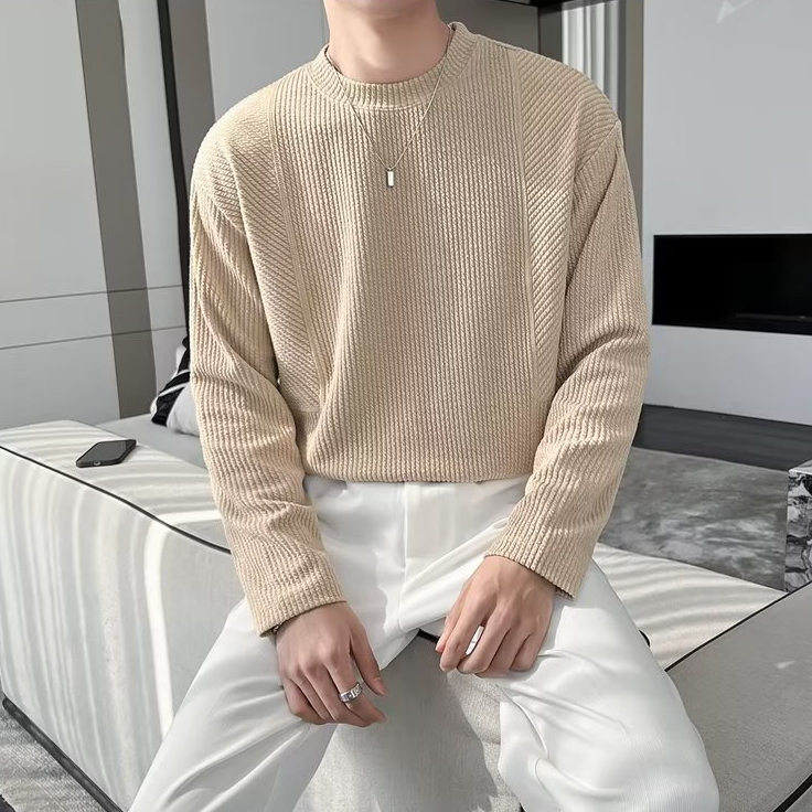 Áo Sweater Màu Trơn Cổ Tròn Dáng Rộng áo sweater nam Phong Cách Hàn Quốc áo sweater nữ Thời Trang SweatShirts Nam Nữ