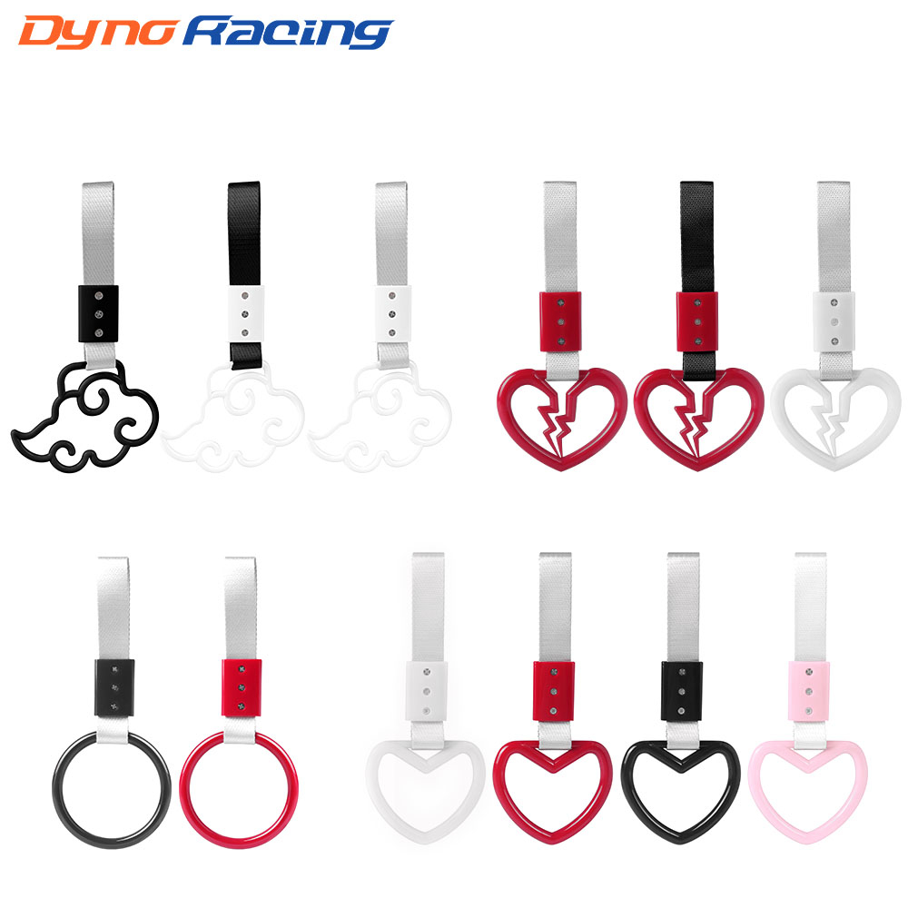 Jdm train bus car handle hand strap 1pcs tsurikawa ring broken heart cloud styling drift charm strap