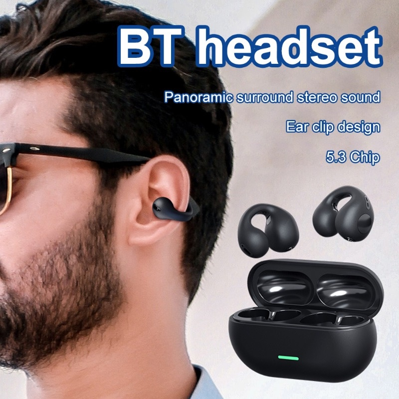 Tai nghe không dây bluetooth 5.3 kẹp tai mô hình kẹp tai lái xe bone tai nghe huấn luyện thể thao tai nghe không dây t75