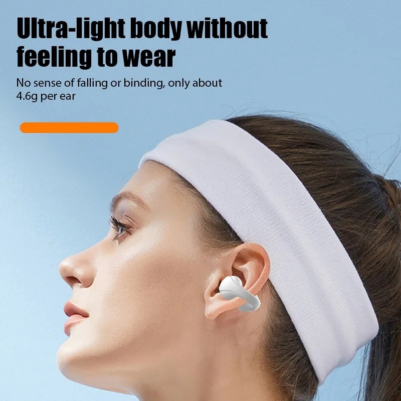 Tai nghe không dây bluetooth 5.3 kẹp tai mô hình kẹp tai lái xe bone tai nghe huấn luyện thể thao tai nghe không dây t75