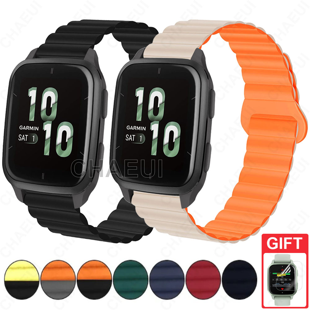 Phụ kiện thay thế dây đeo bằng silicon vòng đeo tay cho âm nhạc Garmin Venu Sq / Sq 2 Music