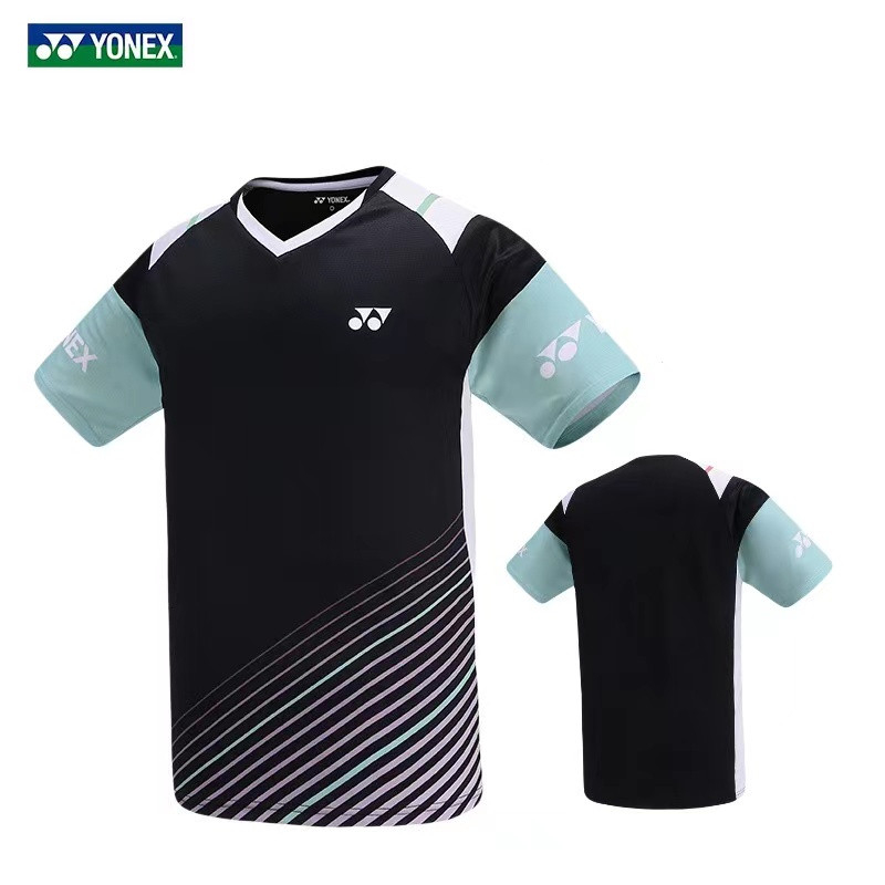 Yonex cầu lông jersey ngắn tay áo thoáng khí nhanh khô thoải mái t-shirt trò chơi thể thao jersey