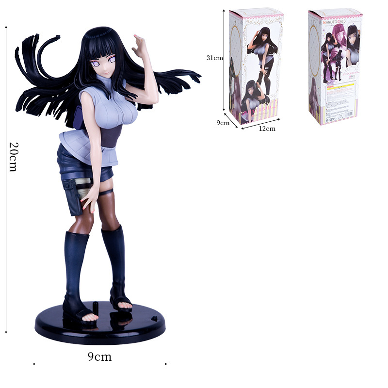 20 cm naruto hình hyuuga hinata đứng sexy pvc hành động hình naruto hinata cô gái đáng yêu kakashi obito sasuke đồ chơi mô hình quà tặng