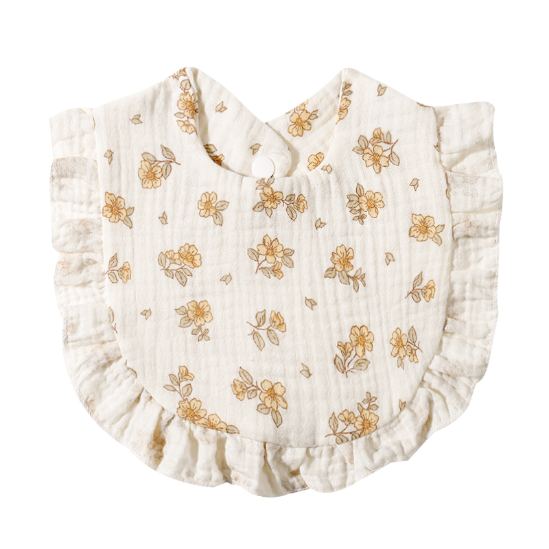 Yếm Ăn Cotton In Họa Tiết Xinh Xắn Dành Cho Bé