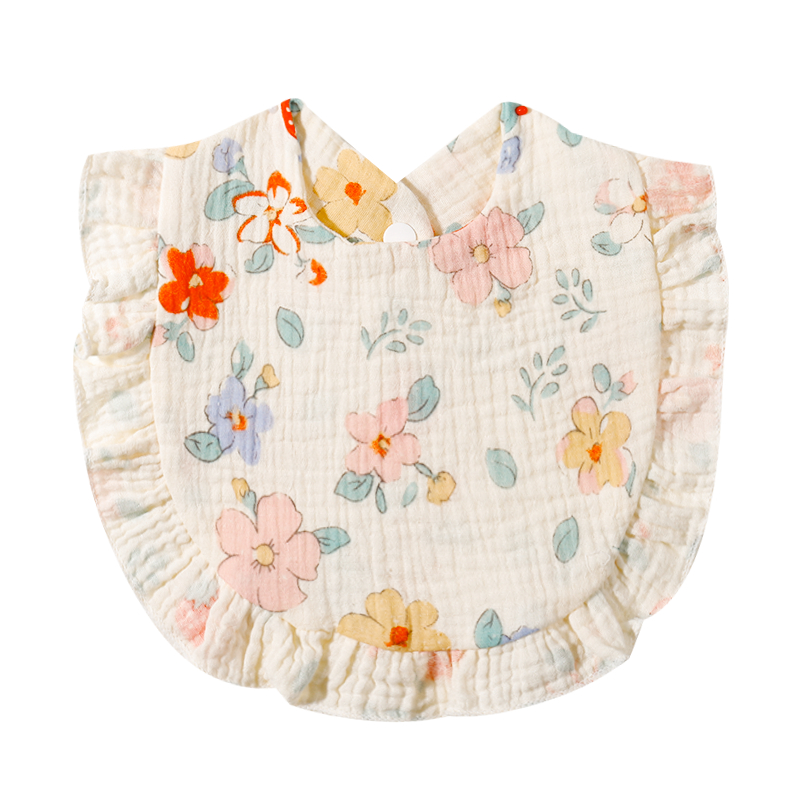 Yếm Ăn Cotton In Họa Tiết Xinh Xắn Dành Cho Bé