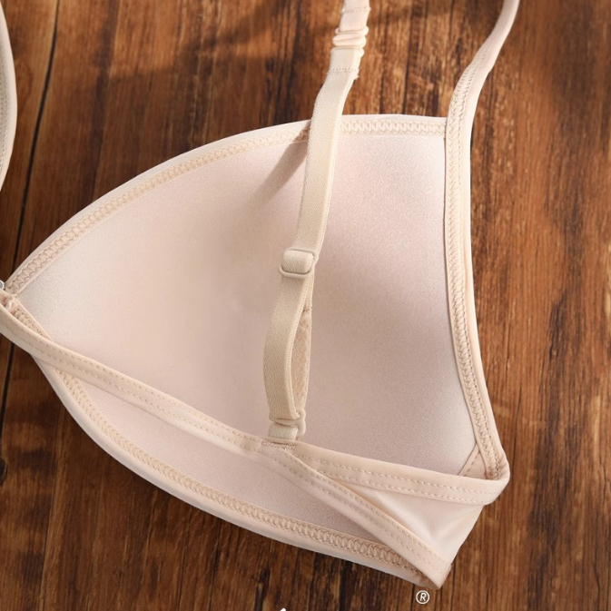 Áo ngực YIBEIKA nâng ngực cúp tam giác dây đeo vai mỏng khóa trước vô hình thời trang mùa hè cho nữ