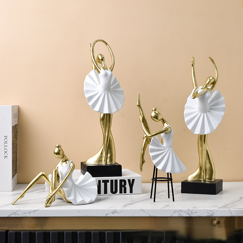 LOVIVER Ballerina resin tượng nhỏ quà tặng lưu niệm hiện đại vũ công ba lê điêu khắc cô gái hình cho