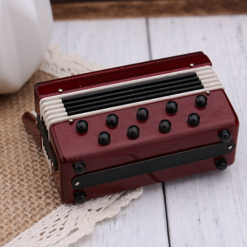 Mini accordion mô hình trang trí accordion mặt dây chuyền ảnh đạo cụ sáng tạo AKOASM
