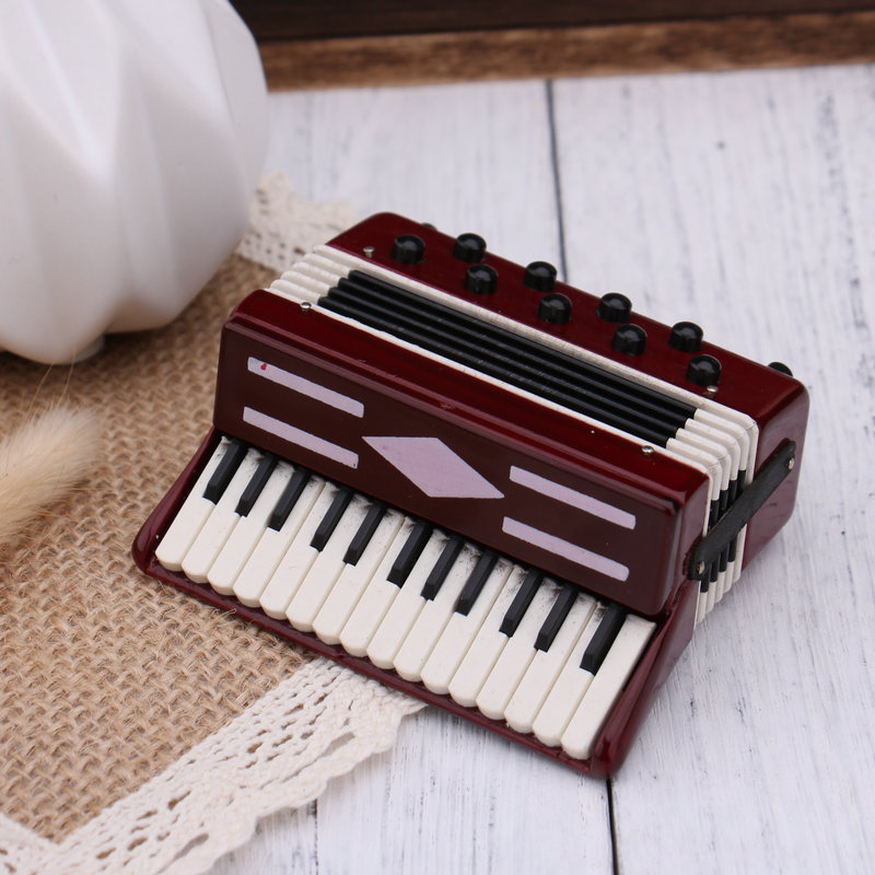 Mini accordion mô hình trang trí accordion mặt dây chuyền ảnh đạo cụ sáng tạo AKOASM