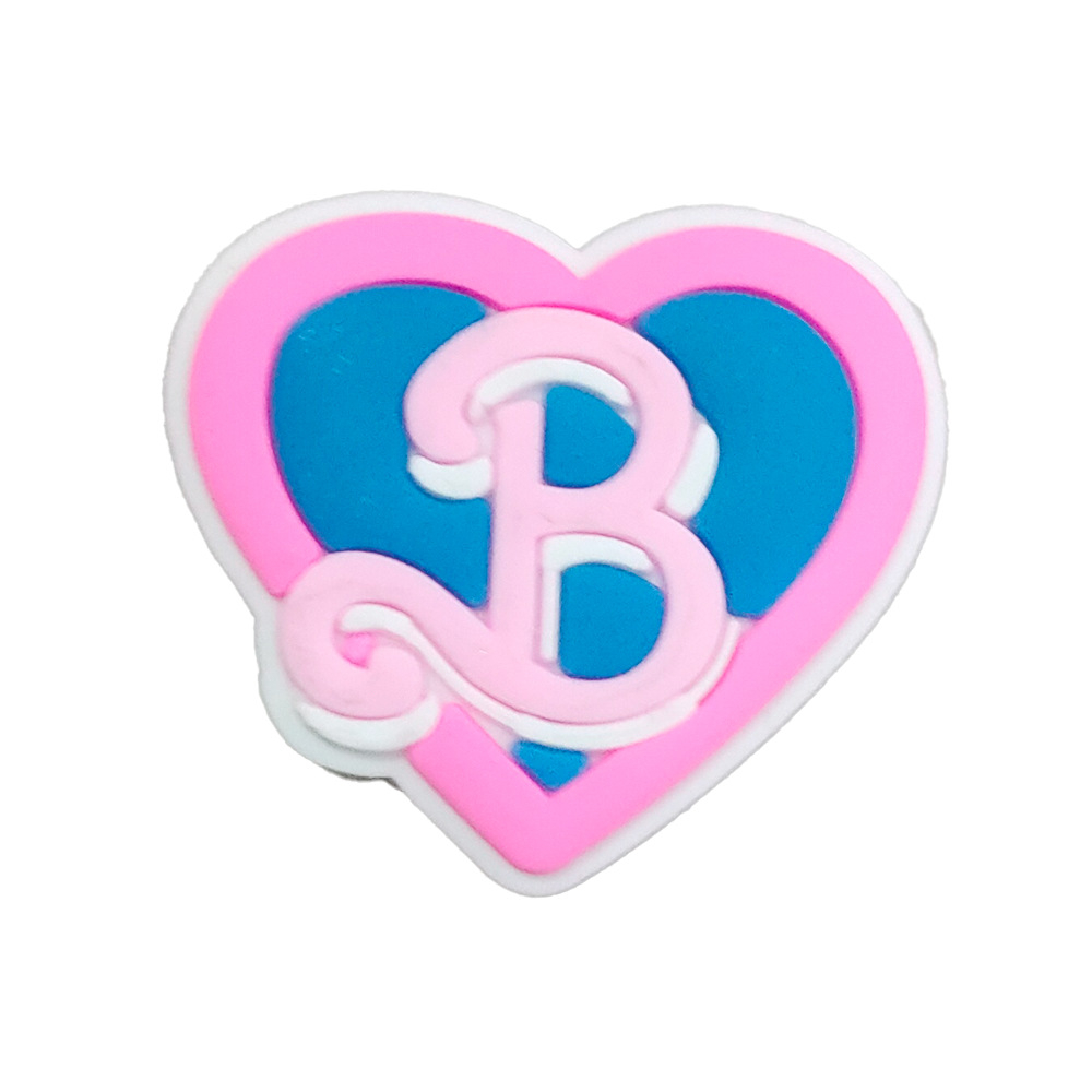 Hot jibbitz 1 cái màu hồng cô gái barbie phim hoạt hình crocs bùa giày ghim phụ kiện trang trí dép dép khóa trẻ em quà tặng