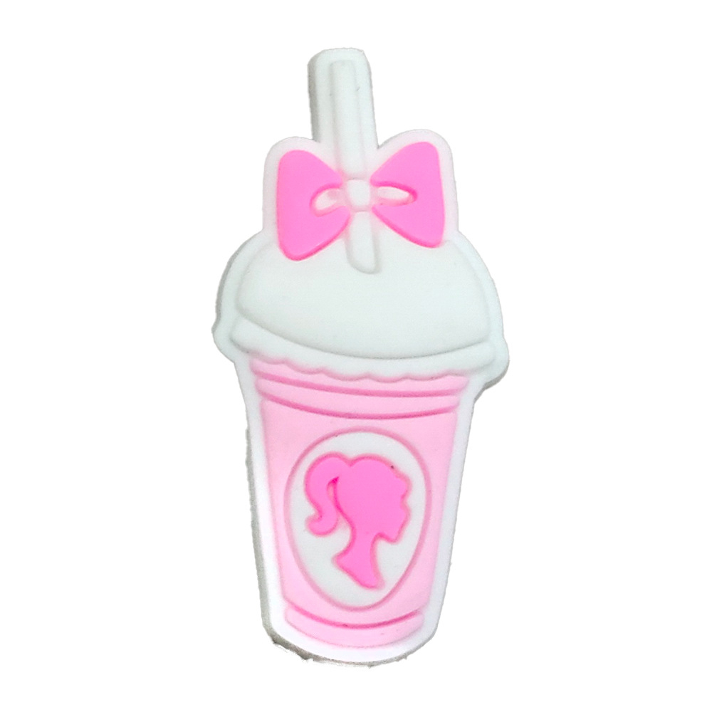 Hot jibbitz 1 cái màu hồng cô gái barbie phim hoạt hình crocs bùa giày ghim phụ kiện trang trí dép dép khóa trẻ em quà tặng