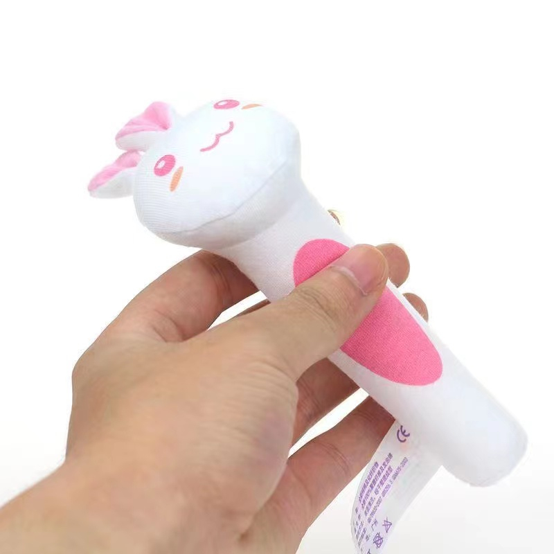 Động vật đồ chơi trẻ em mềm mại sang trọng bàn giao bb sounder bell, bb stick đồ chơi trẻ em plush rattle bb stick