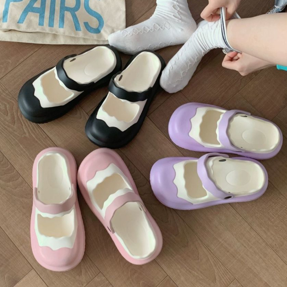 HHH Dép sandal nữ dép đi biển dép mary jane Đế Dày 2023NEW Thoải Mái Xinh Xắn 080601