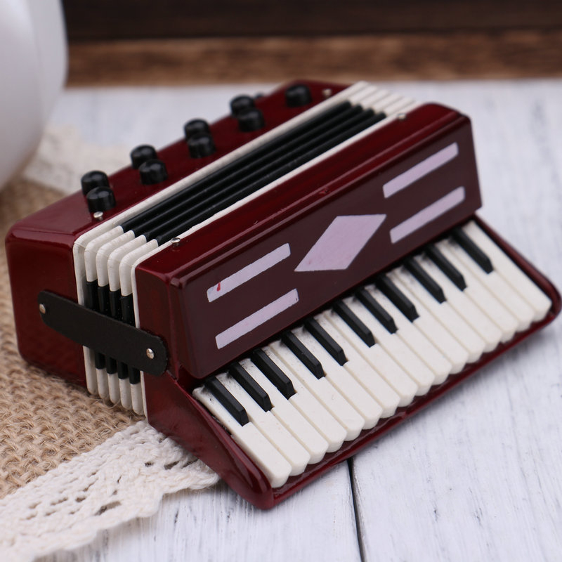 Mini accordion mô hình trang trí accordion mặt dây chuyền ảnh đạo cụ sáng tạo AKOASM