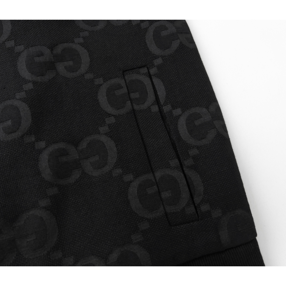 Gucc1 thời trang áo khoác jacquard mới áo khoác dây kéo họa tiết g đôi cổ điển cho nam và nữ