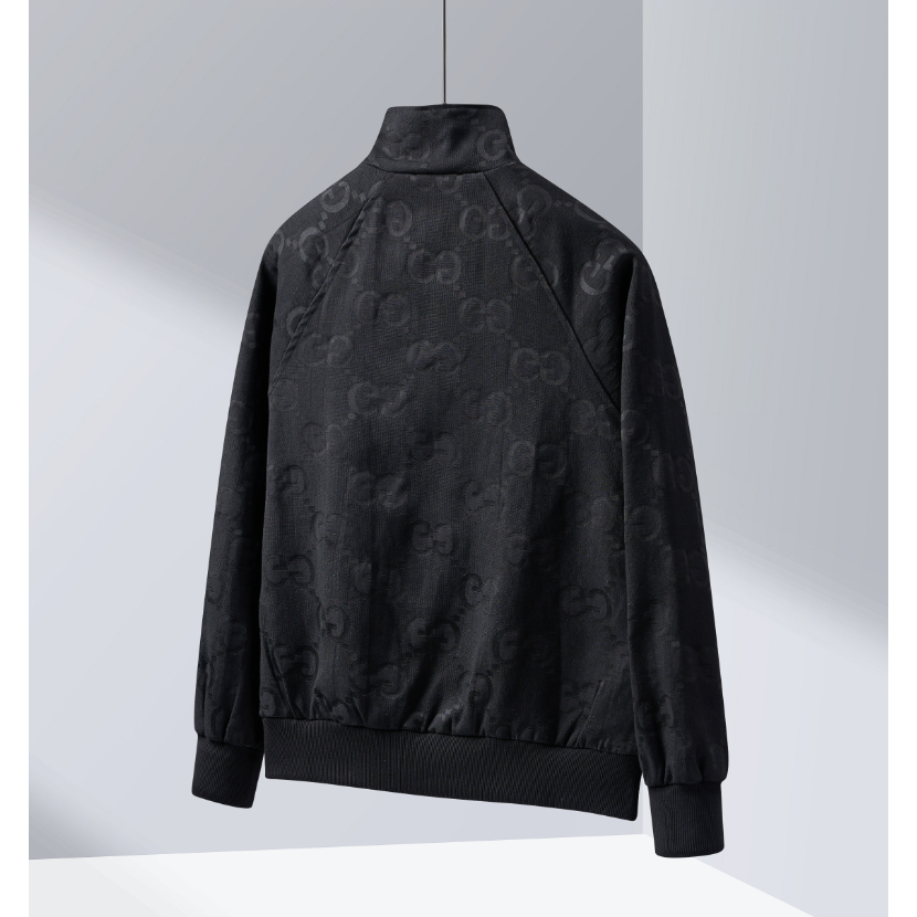 Gucc1 thời trang áo khoác jacquard mới áo khoác dây kéo họa tiết g đôi cổ điển cho nam và nữ