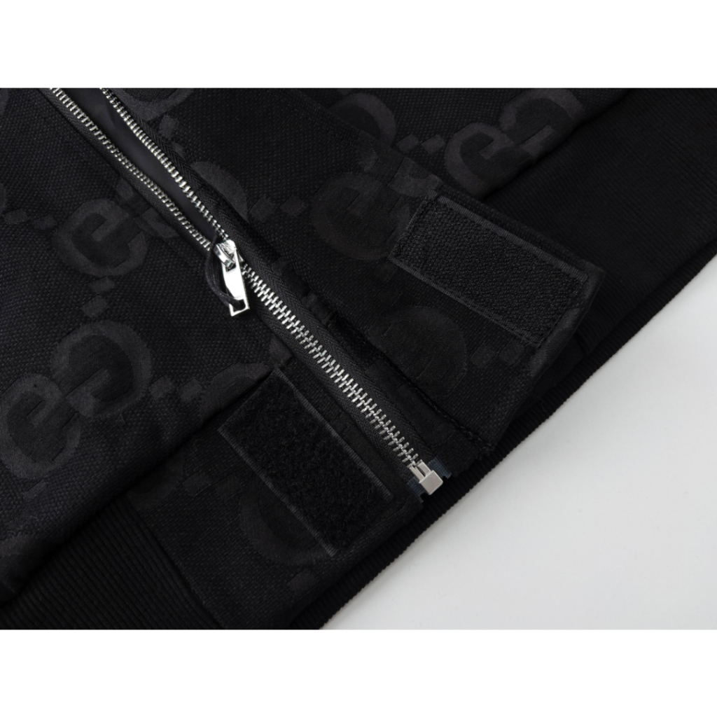 Gucc1 thời trang áo khoác jacquard mới áo khoác dây kéo họa tiết g đôi cổ điển cho nam và nữ