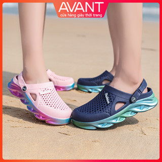  Dép nam nữ sục bít mũi Phong cách cặp đôi màu giày sandal 