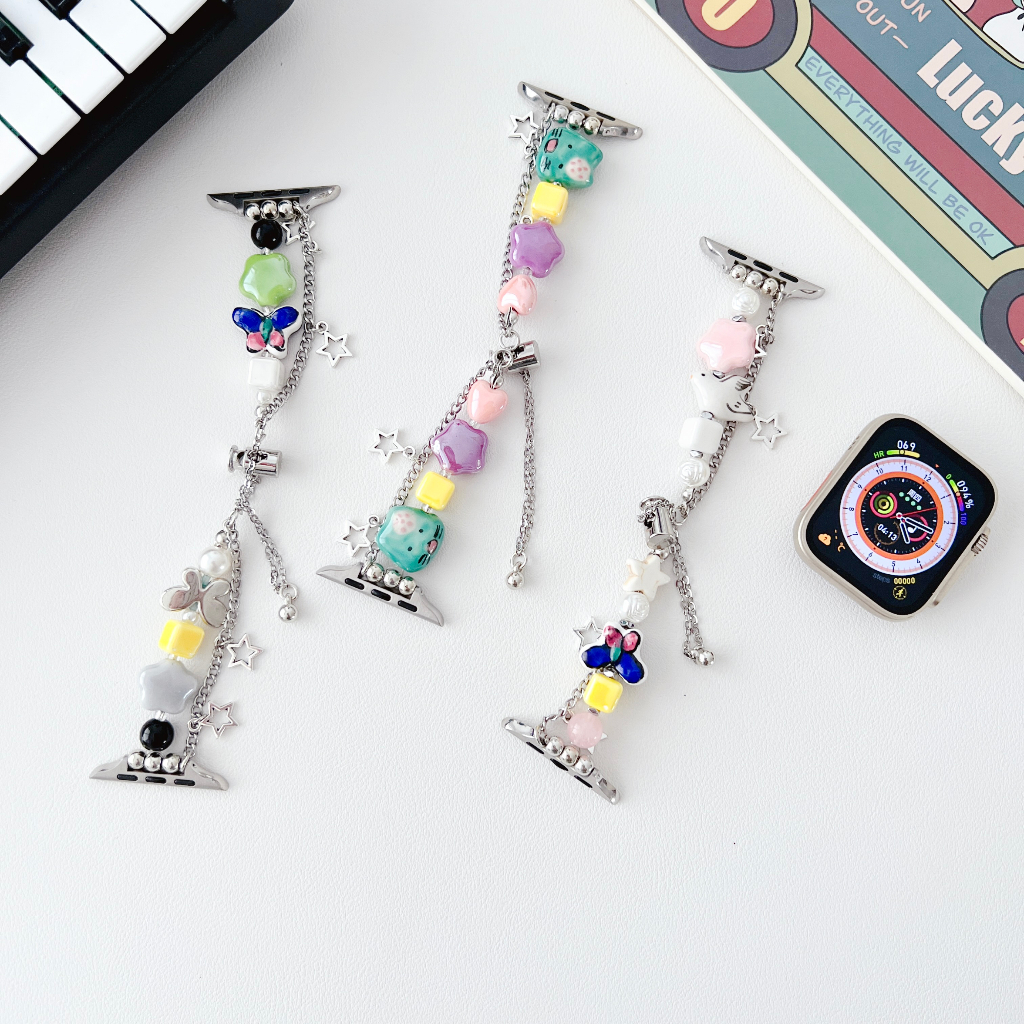 Dây đeo màu kẹo dễ thương cho apple watch 41mm 44mm 42mm 40mm 40mm