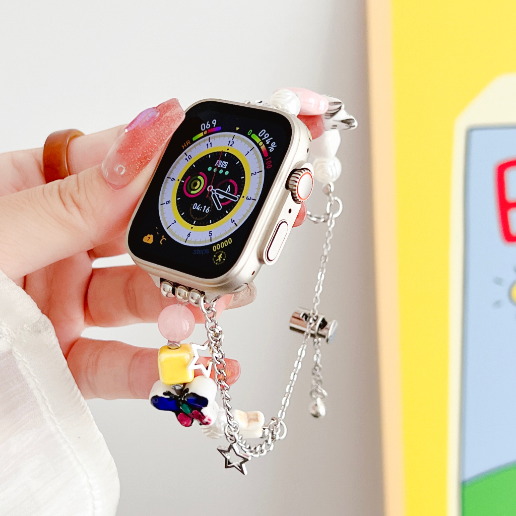 Dây đeo màu kẹo dễ thương cho apple watch 41mm 44mm 42mm 40mm 40mm