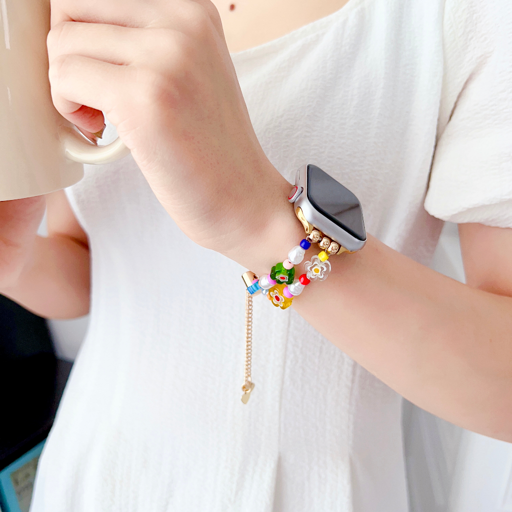 Dây đeo kim loại mỏng ngôi sao dễ thương hàn quốc cho apple watch 49 8 45mm 4 se 44 42mm 38 40mm nữ dây đeo bowknot cho iwatch bracelet