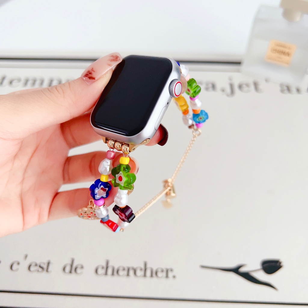 Dây đeo kim loại mỏng ngôi sao dễ thương hàn quốc cho apple watch 49 8 45mm 4 se 44 42mm 38 40mm nữ dây đeo bowknot cho iwatch bracelet